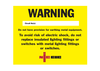 NICEIC Missing Circuit Protective Conductor Warning Labels x 50