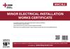 Minor Electrical Installation Works Certificate - MWC18_2