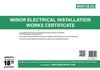 Minor Electrical Installation Works Certificate - MWC18_2G